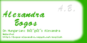 alexandra bogos business card